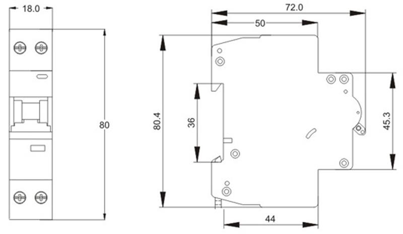 DAB7LN-40 6kA DPN Residual Current Device RCBO Circuit Breaker