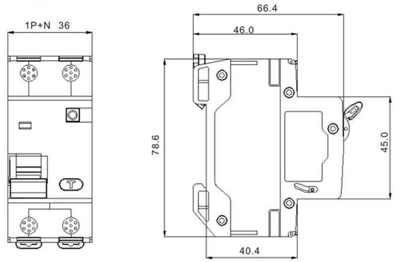 DAB5LE-63 4.5kA Residual Current Device RCBO Circuit Breaker